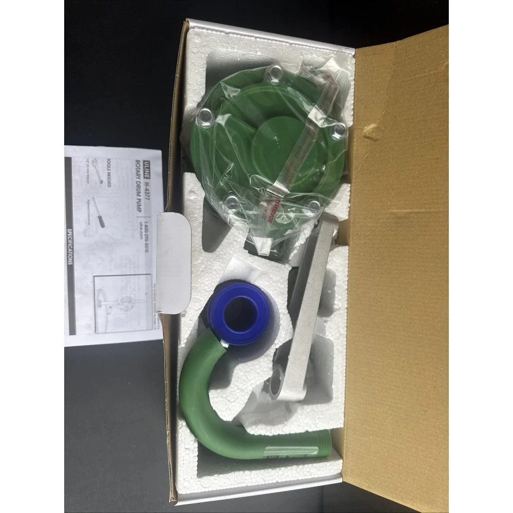ULINE Rotary Drum Pump Plastic Green H-4377 New